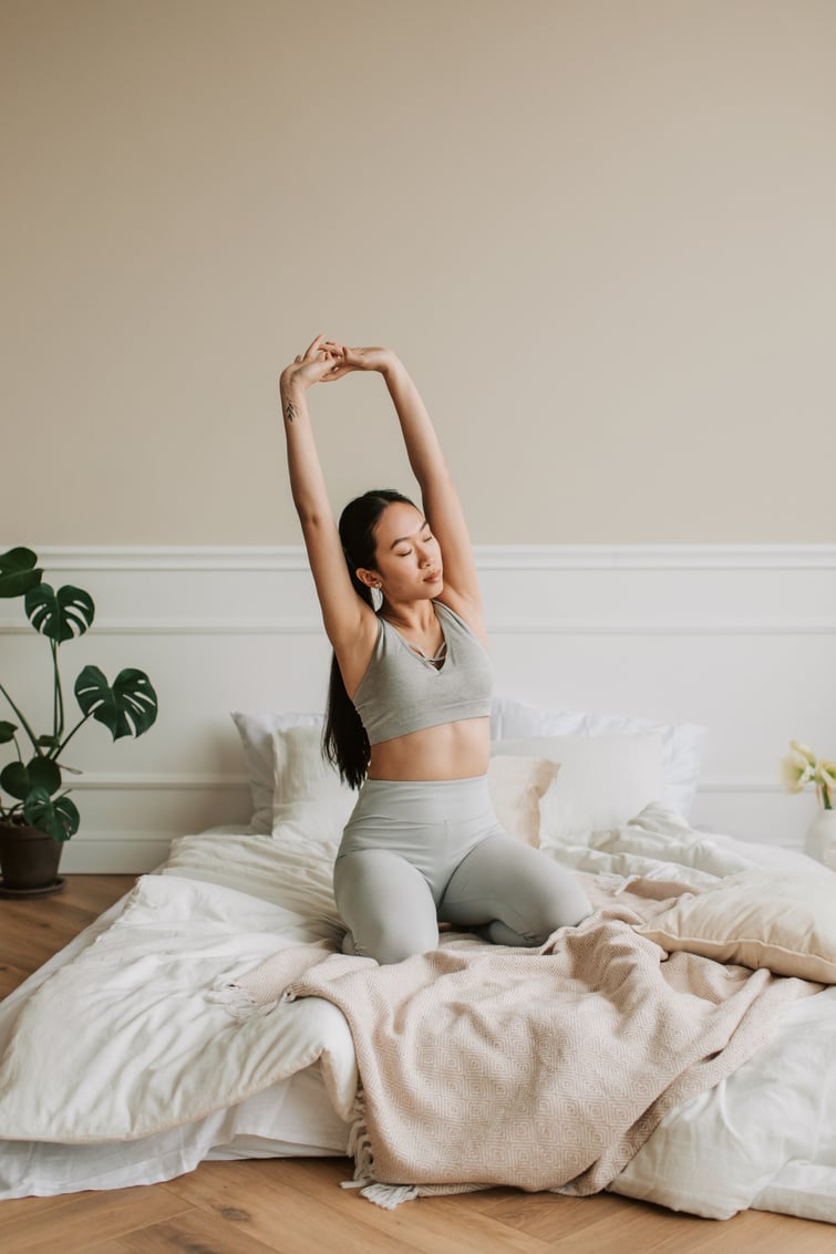 Woman Stretching Her Arms